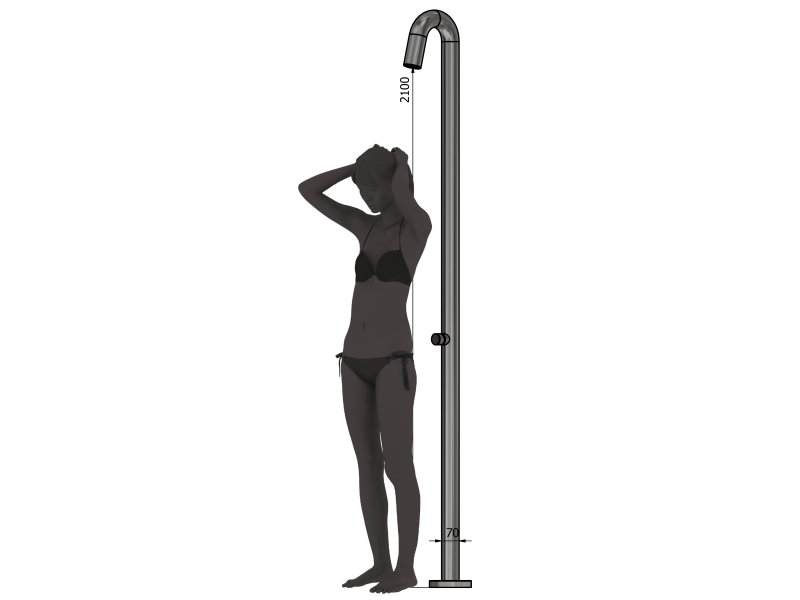 size indication: the model is 180 cm tall